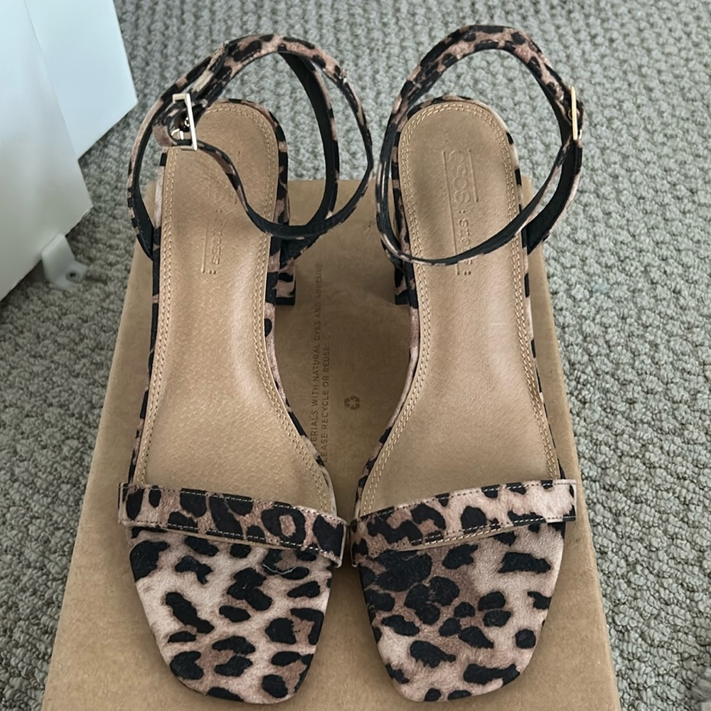 Asos Leopard Print Block Heels (Worn Once!) - image 1